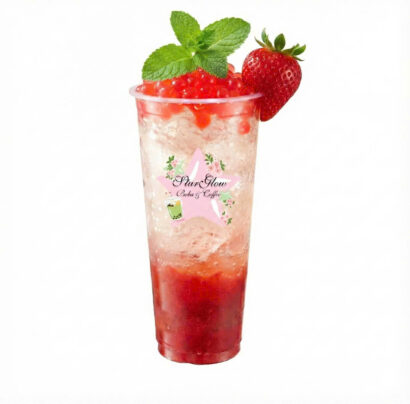 F3 - SODA - STRAWBERRY WITH STRAWBERRY BOBA