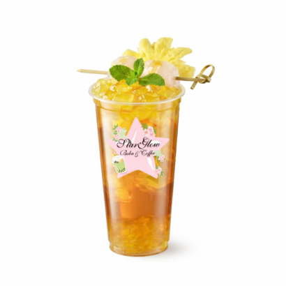 T4 - REAL FRUIT TEA - LYCHEE PINEAPPLE W PINEAPPLE BOBA