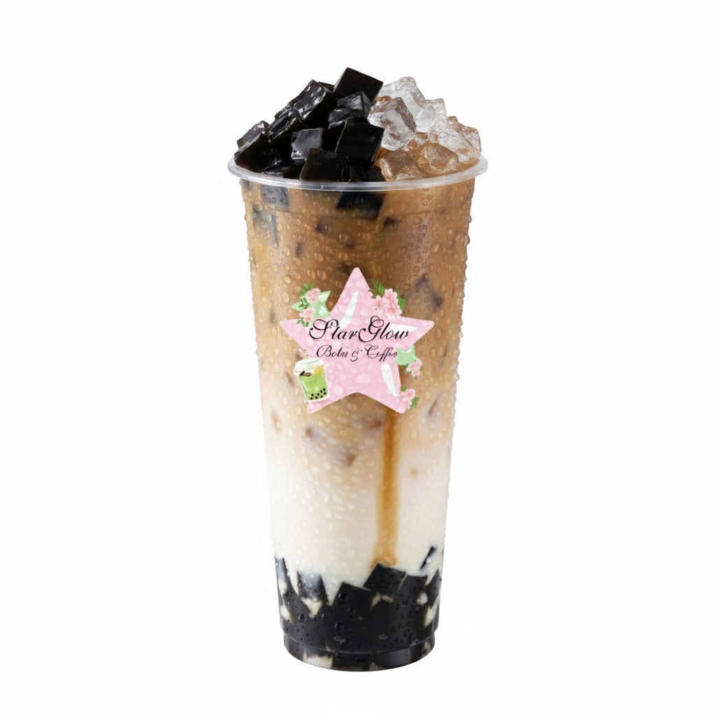 Coconut Coffee w/ Grass Jelly