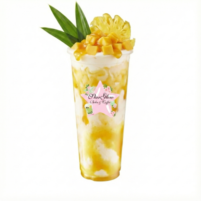 Lychee Pineapple w/ Pineapple Boba