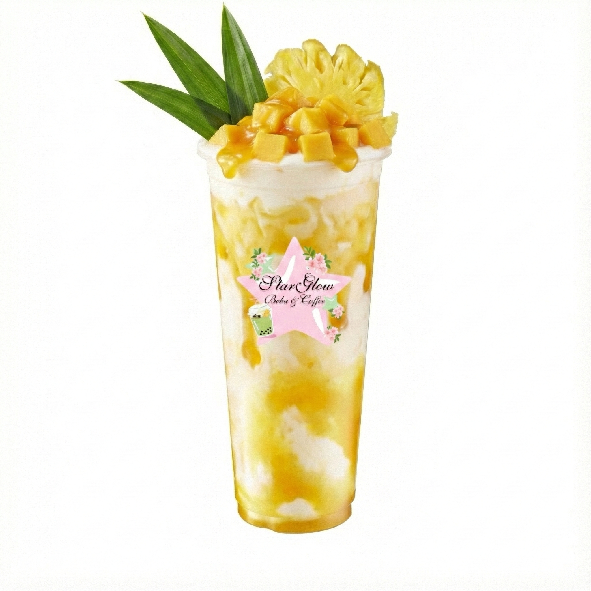 Lychee Pineapple w/ Pineapple Boba